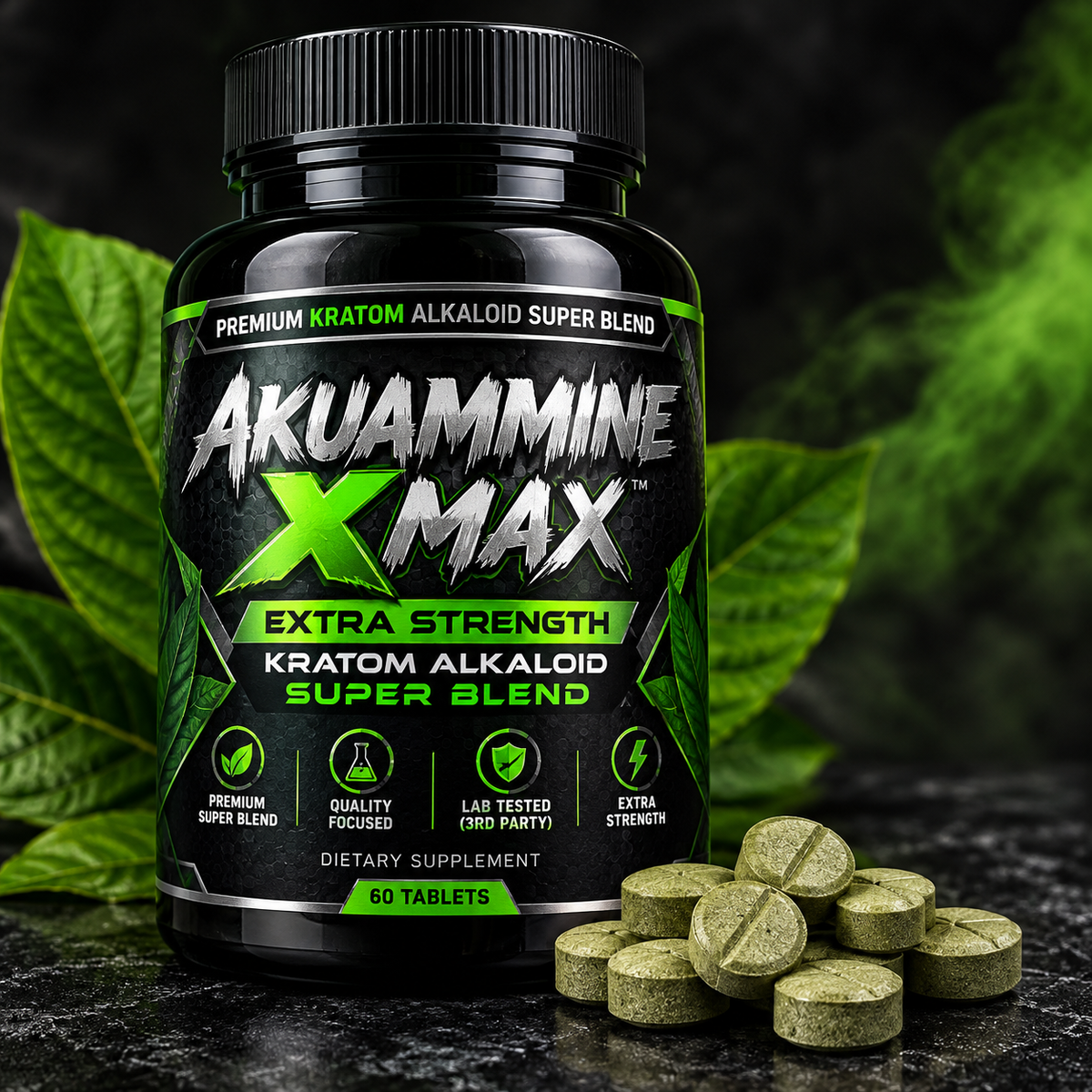AKUAMMINE X KRATOM MAX™ — EXTRA STRENGTH KRATOM ALKALOID SUPER BLEND
